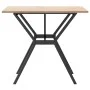 Dining table with solid pine wood and iron frame, 90x90x75 cm. by , Kitchen and dining tables - Ref: Foro24-3282718, Price: 1...