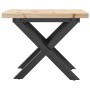 Massivholz-Kiefer- und Eisenrahmen-Couchtisch 50x50x35,5cm von , Couchtisch - Ref: Foro24-3282747, Preis: 62,97 €, Rabatt: %