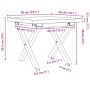 Massivholz-Kiefer- und Eisenrahmen-Couchtisch 50x50x35,5cm von , Couchtisch - Ref: Foro24-3282747, Preis: 62,97 €, Rabatt: %