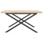 Solid pine wood and iron frame coffee table 80x80x45.5cm by , Coffee table - Ref: Foro24-3282751, Price: 88,03 €, Discount: %