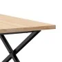 Solid pine wood and iron frame coffee table 80x80x45.5cm by , Coffee table - Ref: Foro24-3282751, Price: 88,03 €, Discount: %