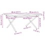 Solid pine wood and iron frame coffee table 80x80x45.5cm by , Coffee table - Ref: Foro24-3282751, Price: 89,19 €, Discount: %