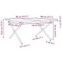 Solid pine wood and iron frame coffee table 80x80x45.5cm by , Coffee table - Ref: Foro24-3282751, Price: 88,03 €, Discount: %