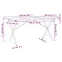 Dining table with solid pine wood and iron frame 140x80x75.5 cm by , Kitchen and dining tables - Ref: Foro24-3282764, Price: ...