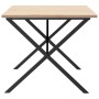 Esstisch mit massivem Kiefernholzrahmen und Eisen 180x90x75,5 cm. von , Küchen- und Esstische - Ref: Foro24-3282766, Preis: 1...