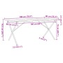 Esstisch mit massivem Kiefernholzrahmen und Eisen 180x90x75,5 cm. von , Küchen- und Esstische - Ref: Foro24-3282766, Preis: 1...