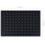 Cabezal ducha efecto lluvia acero inox cuadrado negro 30x20 cm de vidaXL, Cabezales de ducha - Ref: Foro24-147700, Precio: 26...