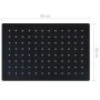 Cabezal ducha efecto lluvia acero inox cuadrado negro 30x20 cm de vidaXL, Cabezales de ducha - Ref: Foro24-147700, Precio: 22...