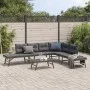 Garden bench with 5-piece cushions, steel frame with black powder coating. by , Garden sets - Ref: Foro24-3283720, Price: 504...