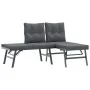 Garden bench with 5-piece cushions, steel frame with black powder coating. by , Garden sets - Ref: Foro24-3283720, Price: 504...