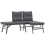 Garden bench with 6-piece cushions, steel frame with black powder coating. by , garden benches - Ref: Foro24-3283729, Price: ...