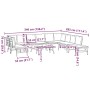 Garden bench with 6-piece cushions, steel frame with black powder coating. by , garden benches - Ref: Foro24-3283729, Price: ...