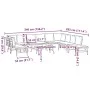 Garden bench with 6-piece cushions, steel frame with black powder coating. by , garden benches - Ref: Foro24-3283729, Price: ...