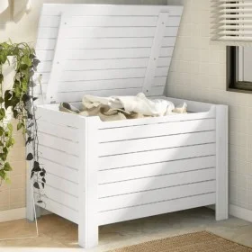 Storage box with lid FROG solid white wood 100x49x54cm by , Storage trunks - Ref: Foro24-4002324, Price: 104,44 €, Discount: %