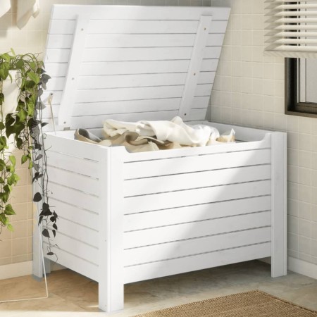 Storage box with lid FROG solid white wood 100x49x54cm by , Storage trunks - Ref: Foro24-4002324, Price: 108,09 €, Discount: %