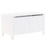 Caja de almacenaje y tapa RANA madera maciza blanca 100x49x54cm de , Baúles de almacenamiento - Ref: Foro24-4002332, Precio: ...