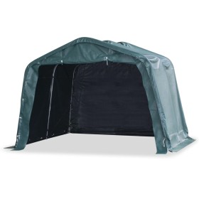 Carpa para ganado desmontable PVC verde oscuro 550g/m² 3,3x3,2m