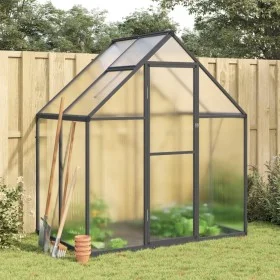 Invernadero con marco base aluminio antracita 169x114x195 cm de , Invernaderos - Ref: Foro24-4005824, Precio: 484,98 €, Descu...