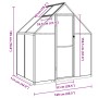 Gewächshaus mit anthrazitfarbenem Aluminiumrahmen, 169x114x195 cm. von , Gewächshäuser - Ref: Foro24-4005824, Preis: 457,56 €...