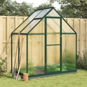 Invernadero con marco base aluminio verde 169x114x202 cm de , Invernaderos - Ref: Foro24-4005826, Precio: 345,43 €, Descuento: %