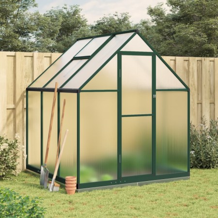 Gewächshaus mit grünem Aluminiumrahmen 169x169x202 cm von , Gewächshäuser - Ref: Foro24-4005832, Preis: 442,76 €, Rabatt: %
