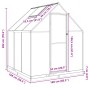 Gewächshaus mit grünem Aluminiumrahmen 169x169x202 cm von , Gewächshäuser - Ref: Foro24-4005832, Preis: 442,76 €, Rabatt: %