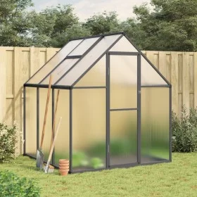 Greenhouse with anthracite aluminum base frame 169x169x195 cm by , Greenhouses - Ref: Foro24-4005830, Price: 471,40 €, Discou...