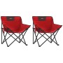 Folding camping chairs with pocket, 2 units, red. by , Garden chairs - Ref: Foro24-366549, Price: 59,74 €, Discount: %