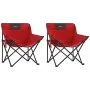 Folding camping chairs with pocket, 2 units, red. by , Garden chairs - Ref: Foro24-366549, Price: 58,18 €, Discount: %