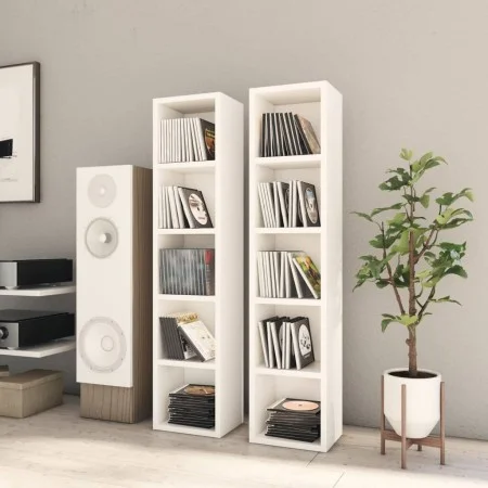 CD shelf 2 pcs plywood 21x16x93.5 cm by vidaXL, CD and DVD storage - Ref: Foro24-802696, Price: 47,60 €, Discount: %