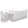 Garden dining set 9 pieces and gray synthetic rattan cushions by , Garden sets - Ref: Foro24-3277605, Price: 1,00 €, Discount: %
