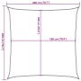 Square shade sail made of light gray HDPE 160 g/m² 2x2 m by , Umbrellas - Ref: Foro24-4001964, Price: 26,15 €, Discount: %
