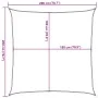 Square shade sail made of light gray HDPE 160 g/m² 2x2 m by , Umbrellas - Ref: Foro24-4001964, Price: 20,99 €, Discount: %