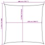Quadratisches Sonnensegel aus hellgrauem HDPE-Gewebe, 160 g/m², 3x3 m. von , Sonnenschirme - Ref: Foro24-4001966, Preis: 22,9...