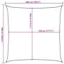 Square shade sail in light gray HDPE 160 g/m² 5x5 m by , Umbrellas - Ref: Foro24-4001970, Price: 56,65 €, Discount: %