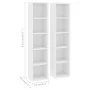 CD shelf 2 pcs plywood 21x16x93.5 cm by vidaXL, CD and DVD storage - Ref: Foro24-802696, Price: 47,60 €, Discount: %