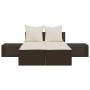 Doppel-Liegestuhl mit braunen Kunststoff-Rattan-Kissen. von , Liegen - Ref: Foro24-368390, Preis: 275,53 €, Rabatt: %