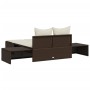 Doppel-Liegestuhl mit braunen Kunststoff-Rattan-Kissen. von , Liegen - Ref: Foro24-368390, Preis: 275,53 €, Rabatt: %