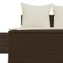 Double sun lounger with brown synthetic rattan cushions by , Loungers - Ref: Foro24-368390, Price: 270,98 €, Discount: %