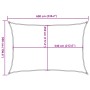 Rectangular light gray HDPE sail shade 160 g/m² 5x6 m by , Umbrellas - Ref: Foro24-4001993, Price: 56,93 €, Discount: %