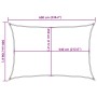 Rectangular HDPE sand shade sail 160 g/m² 5x6 m by , Umbrellas - Ref: Foro24-4002048, Price: 54,56 €, Discount: %