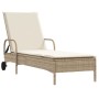 Liegestühle mit Kissen, 2 Stück, aus synthetischem Rattan in Beige. von , Liegen - Ref: Foro24-3261438, Preis: 326,25 €, Raba...