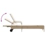 Liegestühle mit Kissen, 2 Stück, aus synthetischem Rattan in Beige. von , Liegen - Ref: Foro24-3261438, Preis: 326,25 €, Raba...
