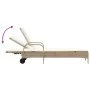 Sun loungers with cushions 2 units synthetic rattan beige by , Loungers - Ref: Foro24-3261438, Price: 359,82 €, Discount: %