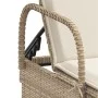 Sun loungers with cushions 2 units synthetic rattan beige by , Loungers - Ref: Foro24-3261438, Price: 359,82 €, Discount: %