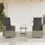 Garden chairs and table with cushions 3 pieces gray PE rattan by , Garden sets - Ref: Foro24-365658, Price: 266,87 €, Discoun...