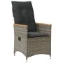 Garden chairs and table with cushions 3 pieces gray PE rattan by , Garden sets - Ref: Foro24-365658, Price: 266,87 €, Discoun...