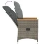 Garden chairs and table with cushions 3 pieces gray PE rattan by , Garden sets - Ref: Foro24-365658, Price: 266,87 €, Discoun...