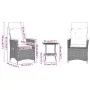 Garden chairs and table with cushions 3 pieces gray PE rattan by , Garden sets - Ref: Foro24-365658, Price: 266,87 €, Discoun...