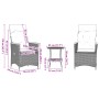 Gartenstühle und Tischchen mit Kissen, 3-teilig, aus grauem PE-Rattan. von , Gartensets - Ref: Foro24-365658, Preis: 223,84 €...